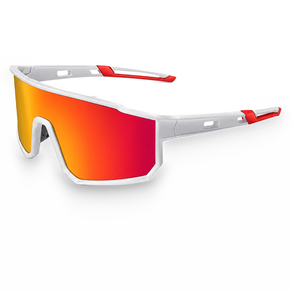 Mercuri The Nova full-frame sport sunglasses in Crimson