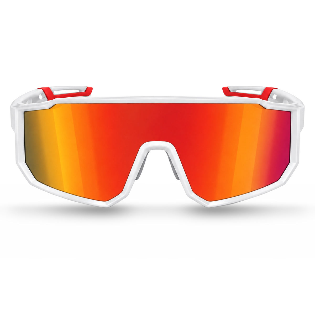 Mercuri The Nova full-frame sport sunglasses in Crimson - front view