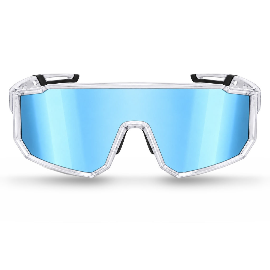 Mercuri The Nova full-frame sport sunglasses in Crystal - front view
