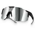 Mercuri The Shield wide-lens sport sunglasses in Chrome