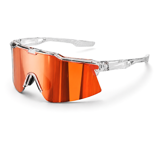 Mercuri The Halo one-piece sport sunglasses in Ember