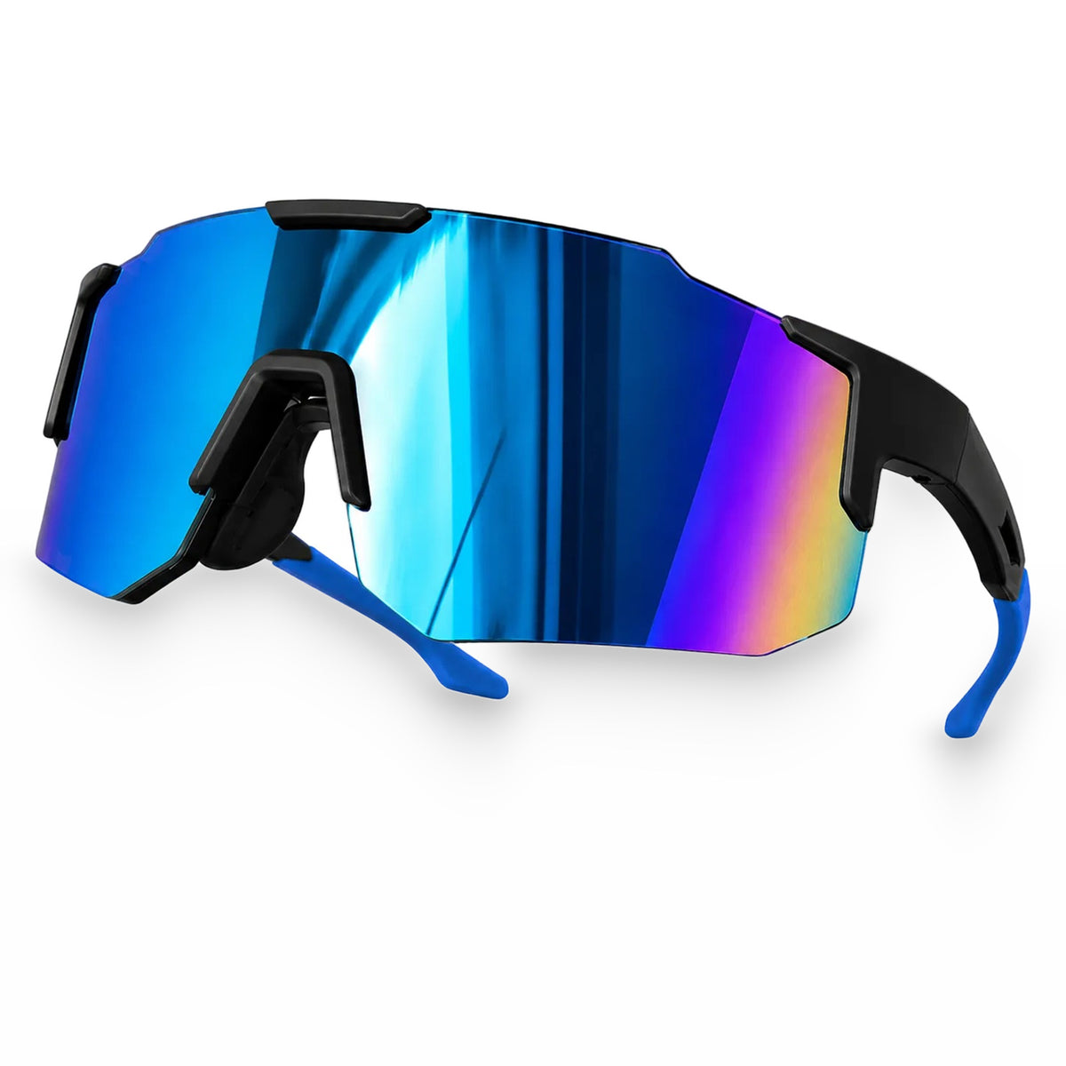 Mercuri The Shield wide-lens sport sunglasses in Glacier